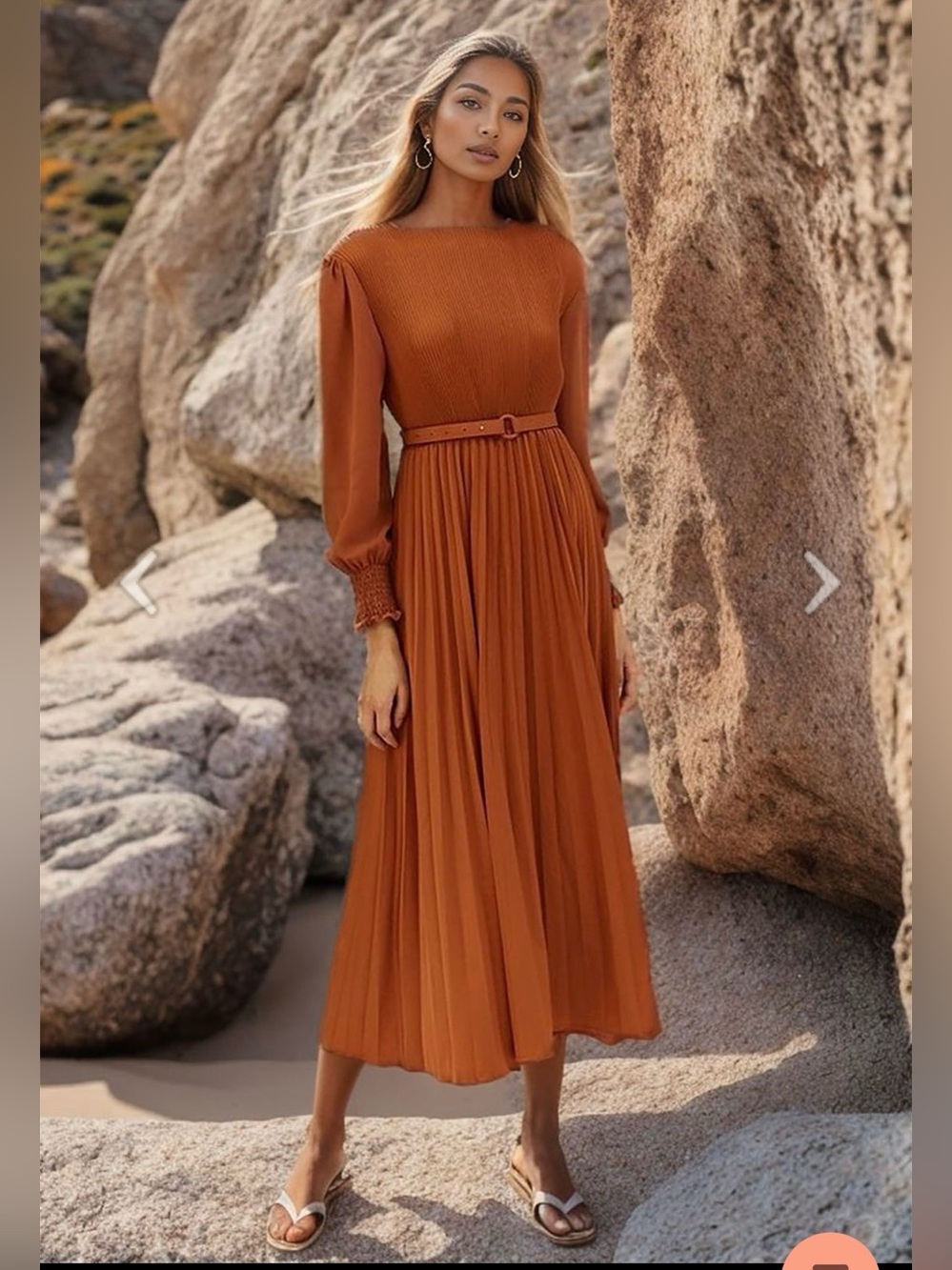 NWT Pleated Maxi Dress
